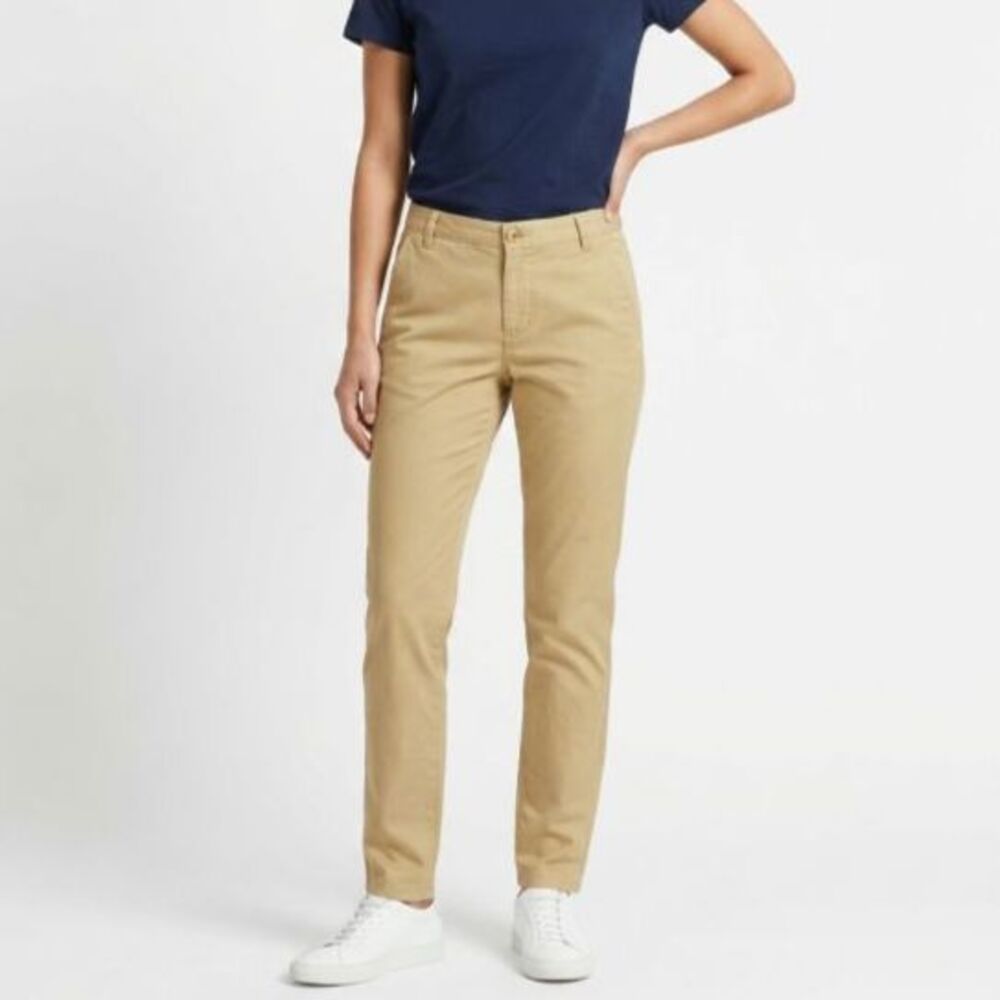 A.P.C. REVOLVE Women's Tan Mid-Rise Straight Leg Classic Chino Pants Size S